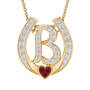 Diamond Initial Horseshoe Pendant 11352 0019 b initial
