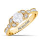 Personalized Genuine Birthstone & Diamond Ring, Personalized Genuine Birthstone Diamond Ring 11160 0011 f june