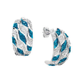 Personalized Blue Ocean Waves Ring FREE Matching Earrings 12161 0034 c earring