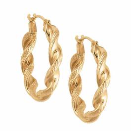 Twists of Gold 14kt Gold Hoops 2951 001 3 1