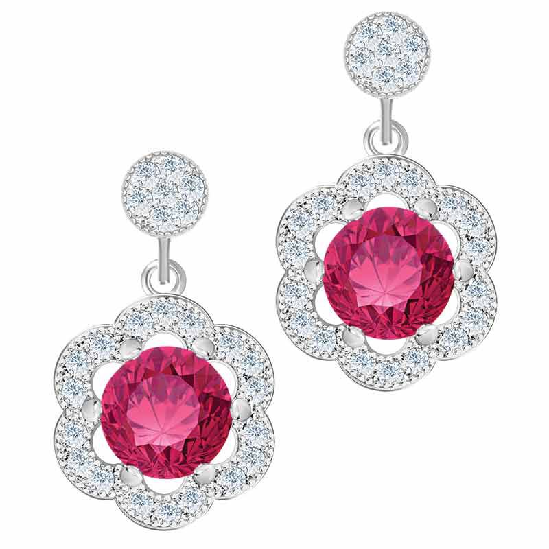 Daughter Pink Topaz Necklace  Earrings Set 4984 001 0 3
