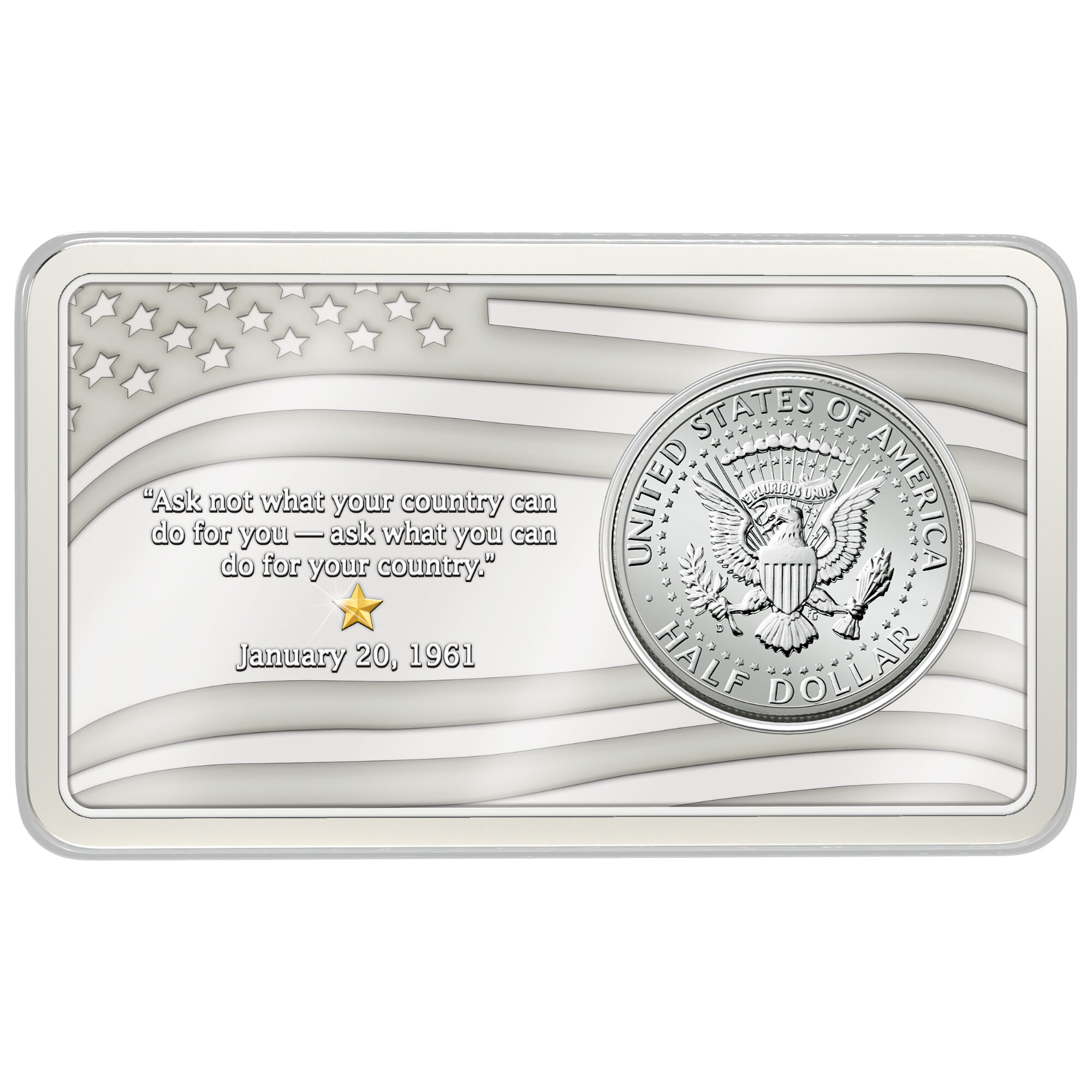 The Kennedy Silver Half Dollar Inaugural Year Mint Mark Set 10646 0017 d ingot