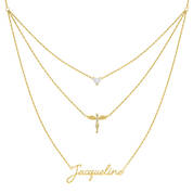 Someone to Watch Over My Daughter Layered Angel Necklace 10350 0013 a main