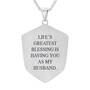 For My Husband Diamond Shield Pendant, For My Husband Diamond Shield Pendant 6204 001 9 2