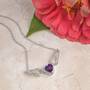 Love Heart Amethyst & Diamond Angel Wing Pendant, Love Heart Amethyst & Diamond Angel Wing Pendant 11142 0782 m lifestyle