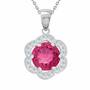 Daughter Pink Topaz Necklace  Earrings Set 4984 001 0 2