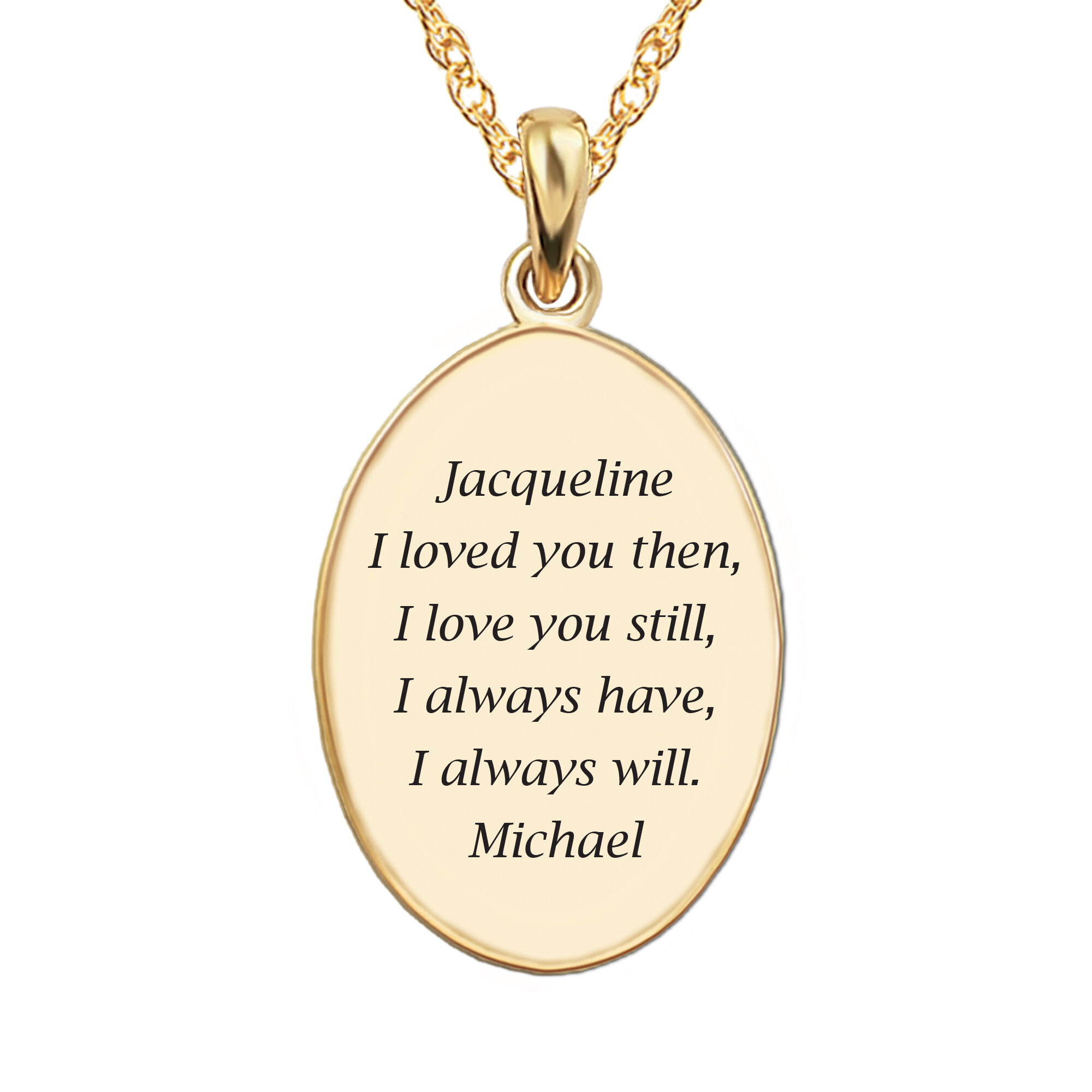 I Love You Personalized Diamond Pendant with FREE Matching Earrings 5238 0060 d back