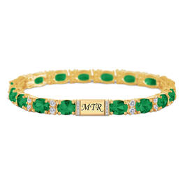 Birthstone & Diamond Tennis Bracelet 12017 0014 e may