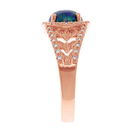 Personalized Azurite & Copper Harmony Ring 12305 0015 c sideview