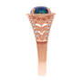 Personalized Azurite & Copper Harmony Ring, Personalized Azurite & Copper Harmony Ring 12305 0015 c sideview