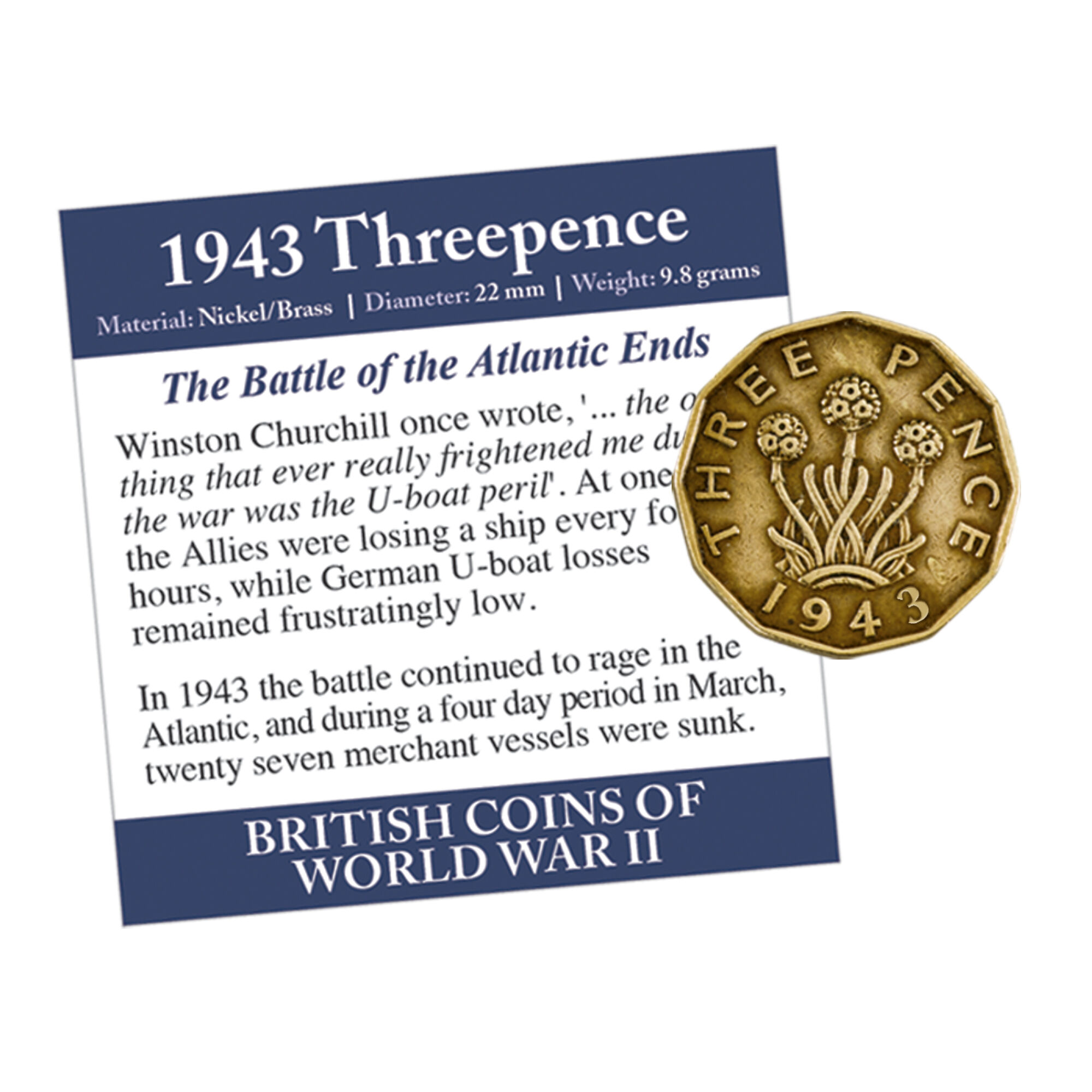 British Coins of World War II 10434 0013 b factcard