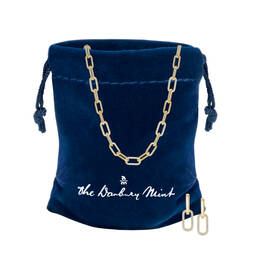 Dazzling Paperclip Necklace Earrings 11844 0015 m giftpouch