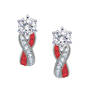 Birthstone Swirl Earrings, Birthstone Swirl Earrings 10115 0027 g july