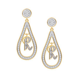 The Diamond Initial Earrings 10752 0017 r earing