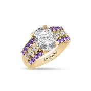 Personalized Queen of My Castle Birthstone Ring 11392 0011 b february