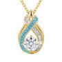 Birthstone Swirl Pendant with Free Matching Earrings 12210 0027 c march