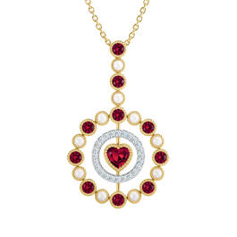 Love Embrace Birthstone Diamond Necklace 6928 0014 g july