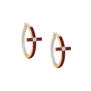 The Birthstone Diamond Cross Hoops 11446 0017 a main