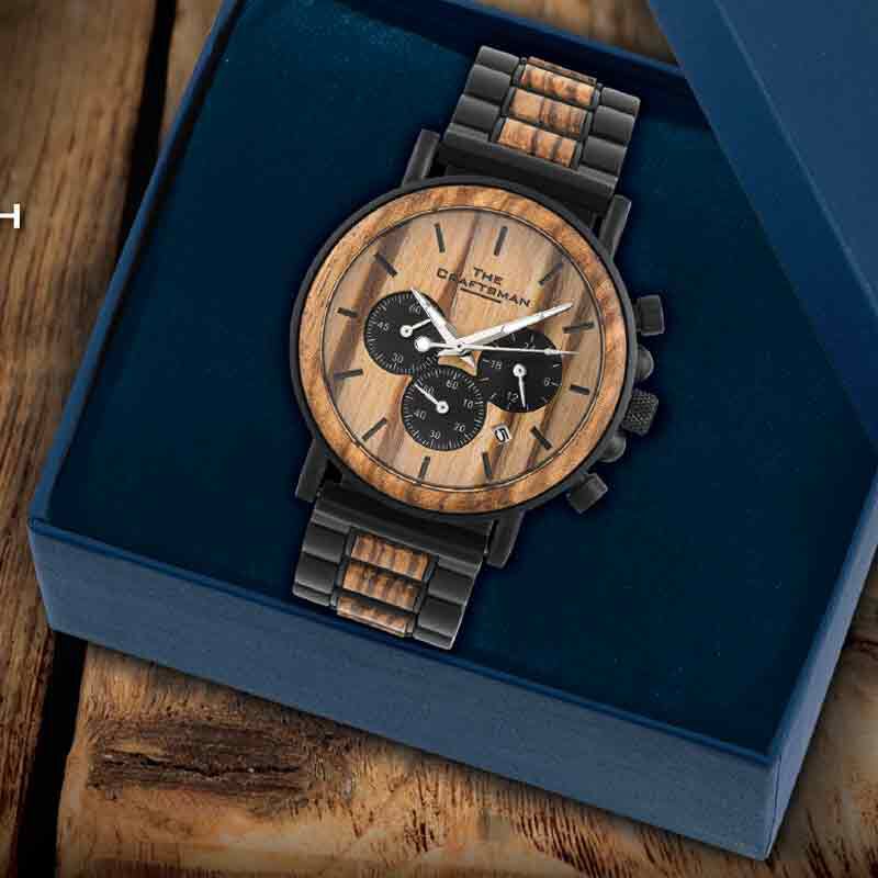 The Craftsman Mens Wooden Chronograph 4915 001 4 3