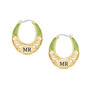 Birthstone Initial Hoops 11897 0011 h august