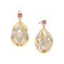 Birthstone & Diamond Caged Pearl Earrings, Birthstone Diamond Caged Pearl Earrings 11899 0019 j october