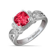 Personalized Vintage Elegance Birthstone Ring 12122 0016 a main