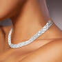 Italian Silver Braided Chains Necklace 11631 0012 m model