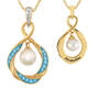 The Pearl & Birthstone Pendant, Personalized Pearl Birthstone Pendant 6901 0023 c march