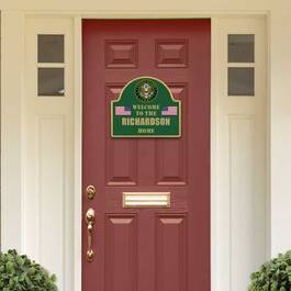 The Personalized US Military Welcome Sign 6099 001 7 5