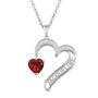 Diamond and Birthstone Heart Pendant 12169 0010 a main