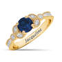 Personalized Genuine Birthstone & Diamond Ring, Personalized Genuine Birthstone Diamond Ring 11160 0011 i september
