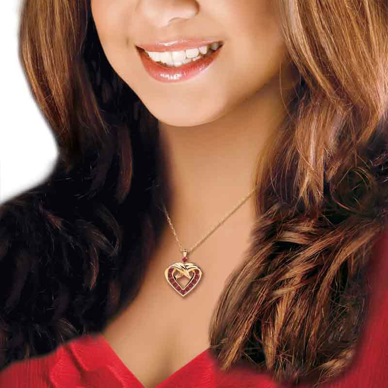 The danbury mint heart necklace clearance