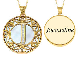 I Love You Personalized Diamond Initial Pendant 10761 0016 a main