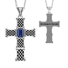 Be Strong Birthstone Cross Pendant 6524 0020 a main june