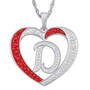 Personalized Diamond Initial Heart Pendant 10926 0018 d initial D