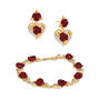 A Dozen Roses Heart Bracelet and Earring Set 6308 0022 a main