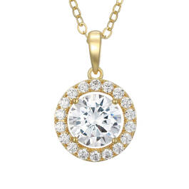 1kt Gold Halo Pendant 12201 0028 b pendant