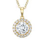 1kt Gold Halo Pendant 12201 0028 b pendant