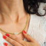 Personalized Diamond Monogram Necklace with Free Matching Earrings, Diamond Monogram Necklace with FREE Matching Earrings 11652 0040 m model