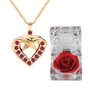 A Dozen Rubies with Free Miracle Rose 9210 0171 a main