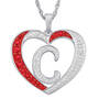 Personalized Diamond Initial Heart Pendant 10926 0018 c initial C