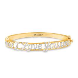 I Love You Personalized Diamond Bangle 1650 001 9 1