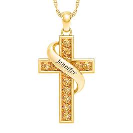 Personalized Birthstone Cross Pendant 5657 001 3 11