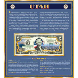 The United States Enhanced Two Dollar Bill Collection 6448 0031 a Utah