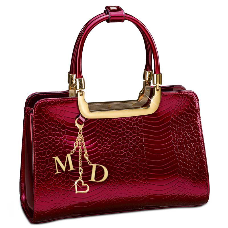 Ruby Red Genuine Leather Handbag