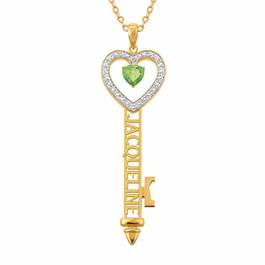 The Birthstone Key Pendant 6685 001 7 8