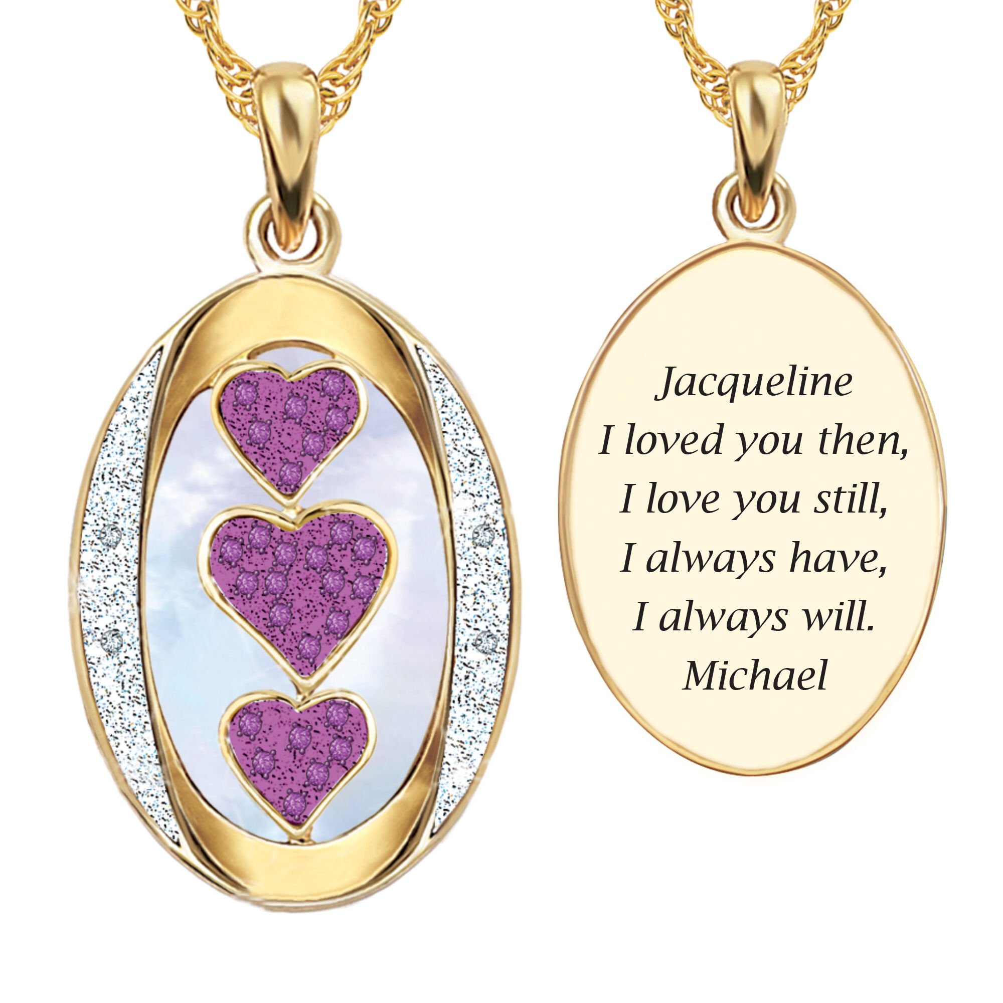 Danbury mint daughter necklace sales