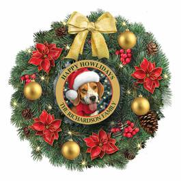 Happy Howlidays Personalized Lighted Christmas Wreath 1316 003 1 1