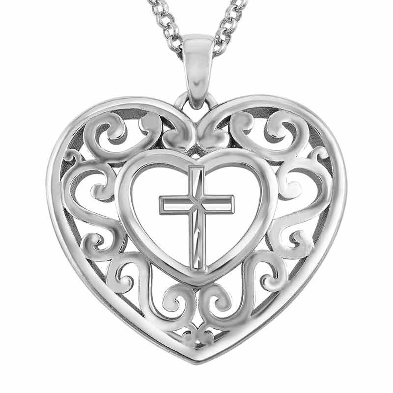 Divine Heart Italian Cross Pendant 6507 001 3 1