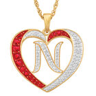 Personalized Diamond Heart Pendant 2300 0011 n initial N